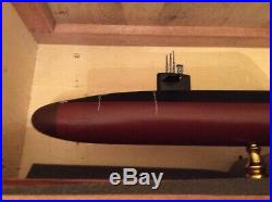 Handcrafted USS Ohio Submarine Wood Ship Model 1240 Scale 27 long