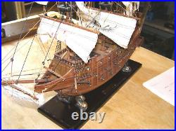 Handmade All-Wood Model of Multi-level Cannon Spanish Galleon