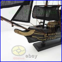 Handmade WOOD MODEL(19length) PIRATE SHIP Sailing Ship Sailer Nautical decor