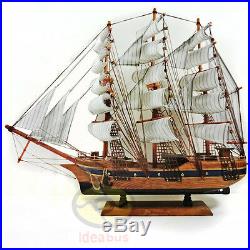 Handmade WOOD MODEL (23.6 length)Sailing Boat Tall Ship Sailer Nautical decor