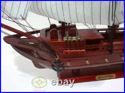 Handmade WOOD MODEL(23.6Length)Sailing Boat Tall Ship Sailer Nautical decor