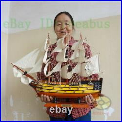 Handmade WOOD MODEL (23.6length) Sailing Boat Tall Ship Sailer Nautical decor