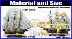 Handmade WOOD MODEL (24.4Length) Sailing Boat Tall Ship Sailer Nautical decor