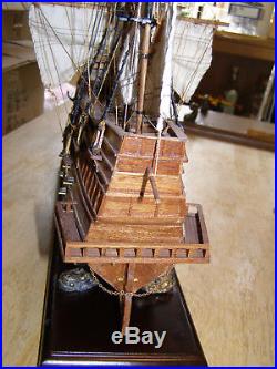 Handmade Wooden Model of Multi-level Cannon Galleon