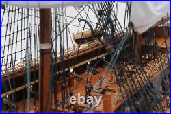 Historical USS Constitution Old Ironside Ship Model 38 With Floor Display Case