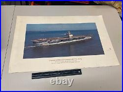 Huge Print Photo Of Uss Enterprise Cva (n) 65 Measures 27 Inches By 17 Inches