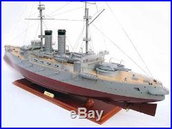 IJN MIKASA WWI Pre-dreadnought Battleship 36 Wood Model Boat Maritime Decor