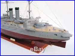 IJN MIKASA WWI Pre-dreadnought Battleship 36 Wood Model Boat Maritime Decor