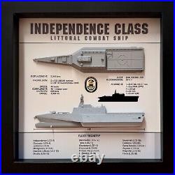 Independence Class Memorial Display Shadow Box, LCS, 9 x 9, Black