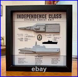 Independence Class Memorial Display Shadow Box, LCS, 9 x 9, Black