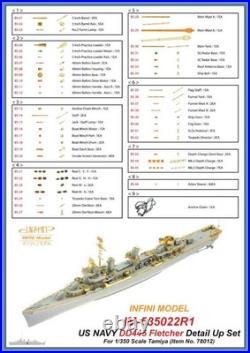 Infini Model 1/350 USS Fletcher DD-445 Detail Up Set IM53522