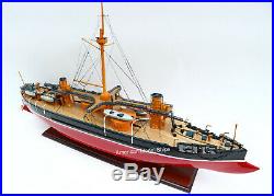 Italian Caio Duilio 1888 Battleship Model 36 Handcrafted Wooden Model NEW