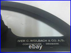 Iver C. Weilbach & Co Denmark Compass Brass/Gun Metal Ship's Tool Vintage L2