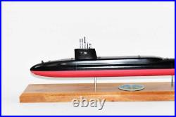 John Marshall (SSBN-611) Submarine, Navy, Scale Model, Mahogany, 20 inch, Ethan Allen