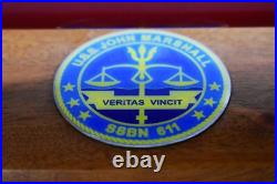 John Marshall (SSBN-611) Submarine, Navy, Scale Model, Mahogany, 20 inch, Ethan Allen
