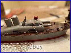 Keystone USN-1 #215 Battleship C 1940 Wood Model 15.5L Vintage
