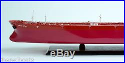 Knock Nevis ULCC Supertanker 46 Handmade Wooden Model Ship NEW