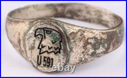 Kriegsmarine U 591 Eagle head U-boat WW2 German ring naval submarine U-Boot Navy Kriegsmarine U 591 Eagle head U-boat WW2 German ring naval submarine U-Boot Navy