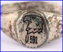 Kriegsmarine U 591 Eagle head U-boat WW2 German ring naval submarine U-Boot Navy