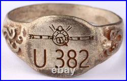Kriegsmarine U382 Torpedo U-boat WW2 German ring naval submarine U-Boot Navy WWI