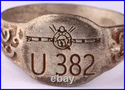 Kriegsmarine U382 Torpedo U-boat WW2 German ring naval submarine U-Boot Navy WWI