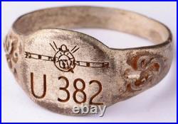 Kriegsmarine U382 Torpedo U-boat WW2 German ring naval submarine U-Boot Navy WWI