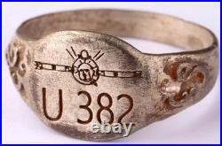 Kriegsmarine U382 Torpedo U-boat WW2 German ring naval submarine U-Boot Navy WWI
