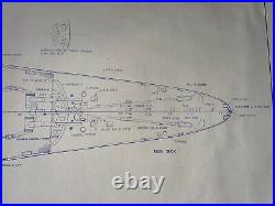 Large 1/16' Scale USS Massachusetts BB59 BLUEPRINT Plans Thomas F Walkowiak