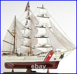 Large 36 US Coast Guard Eagle SHIP MODEL Wood Replica Assembled Nautical Decor
