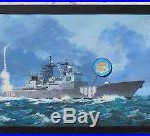 Lg. Naval Ship Painting-US Navy Aegis Class Missle Cruiser by C. B. Prichett