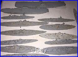 Lot Of 24 Comet WWII Recognition Spotter Model Ships Waterline British German US