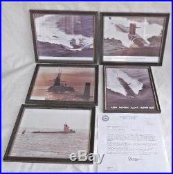 Lot US NAVY Color Photos Framed Pictures USS Nuclear-Powered Missile Submarines