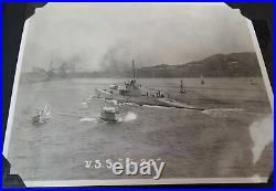 Lot of 4 Vintage 1927 B&W Photos of USS S-20 USS Gannet Mare Island Navy Yard