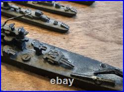 Lot of 5 Scale Lead, Pewter Waterline US Navy Ships Battleships Vintage Military