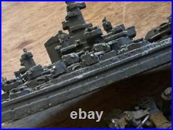 Lot of 5 Scale Lead, Pewter Waterline US Navy Ships Battleships Vintage Military