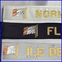 Lot of 6 CGT French Line Silk Sailor's Tally Ribbon 1930s 40s #HB4