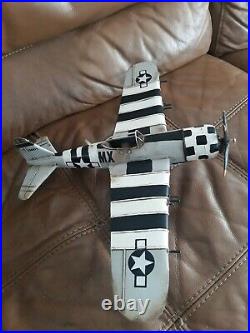 MX World War 2 Plane Striped Metal Model