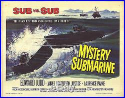 MYSTERY SUBMARINE original WW2 22x28 movie poster BRITISH NAVY/GERMAN U-BOATS