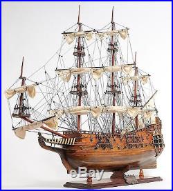 Model Ship Fairfax Boats Sailing Linen Metal Wood Base Wooden Western Red