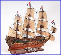 Model Ship Friesland Boats Sailing Medium Linen Metal Wood Base Wooden We