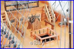 Model Ship Hms Victory XL Brass Chrome Rosewood Teak Mahogany New Hand-bu