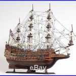 Model Ship Sovereign Of The Seas Boats Sailing 50% Linen 10% Wooden Metal