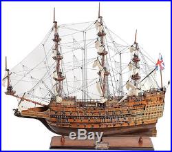 Model Ship Sovereign Of The Seas Boats Sailing Medium Linen Metal Wood Ba