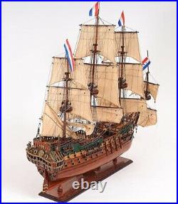 Model Ship Traditional Antique Friesland Boats Sailing Medium Wood Linen M