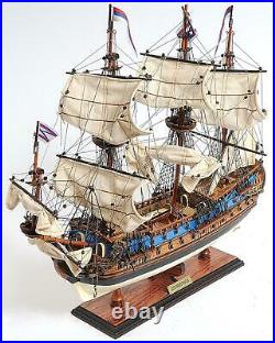 Model Ship Traditional Antique Goto Predestination Small Black Blue Cream