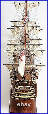 Model Ship Traditional Antique Hms Victory Boats Sailing Painted Wood Line