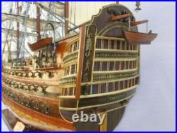 Model Ship Traditional Antique Hms Victory XL Brass Chrome Mahogany Ros