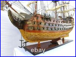 Model Ship Traditional Antique Hms Victory XL Brass Chrome Mahogany Ros