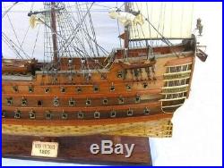 Model Ship Traditional Antique Hms Victory XL Chrome Brass Rosewood Mahog