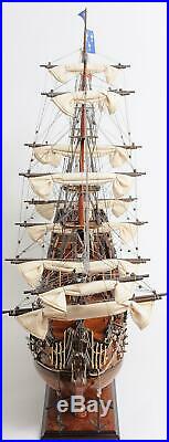 Model Ship Traditional Antique Royal Louis Boats Sailing Rosewood Teak Ma